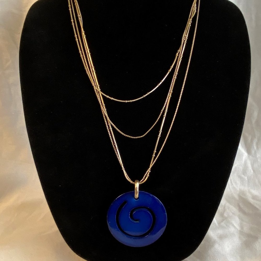 Modern Sigrid Olsen Layered Blue Swirl Necklace